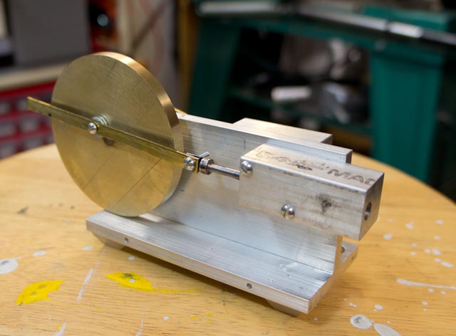 hand machined air power moter right view